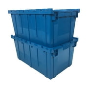 UBMOVE Storage Crates, 27"x16.9"x12.5", Adult, Plastic Storage Crates, Blue, 2 Count, 1 Pack