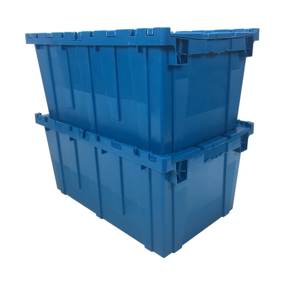 UBMOVE Storage Crates, 27"x16.9"x12.5", Adult, Plastic Storage Crates, Blue, 2 Count, 1 Pack