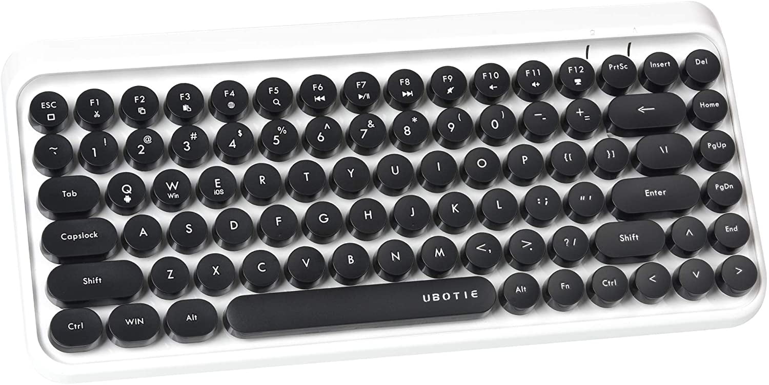 UBOTIE Portable Bluetooth Colorful Computer Keyboards, Wireless Mini