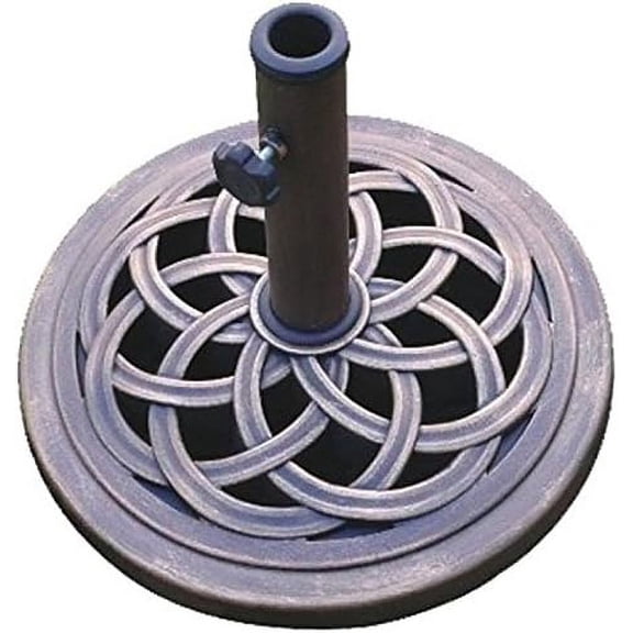 UBP18181-BR 18-Inch Cast Stone Umbrella Base, Made from Rust Free Composite Materials, Bronze Powder Coated Finish