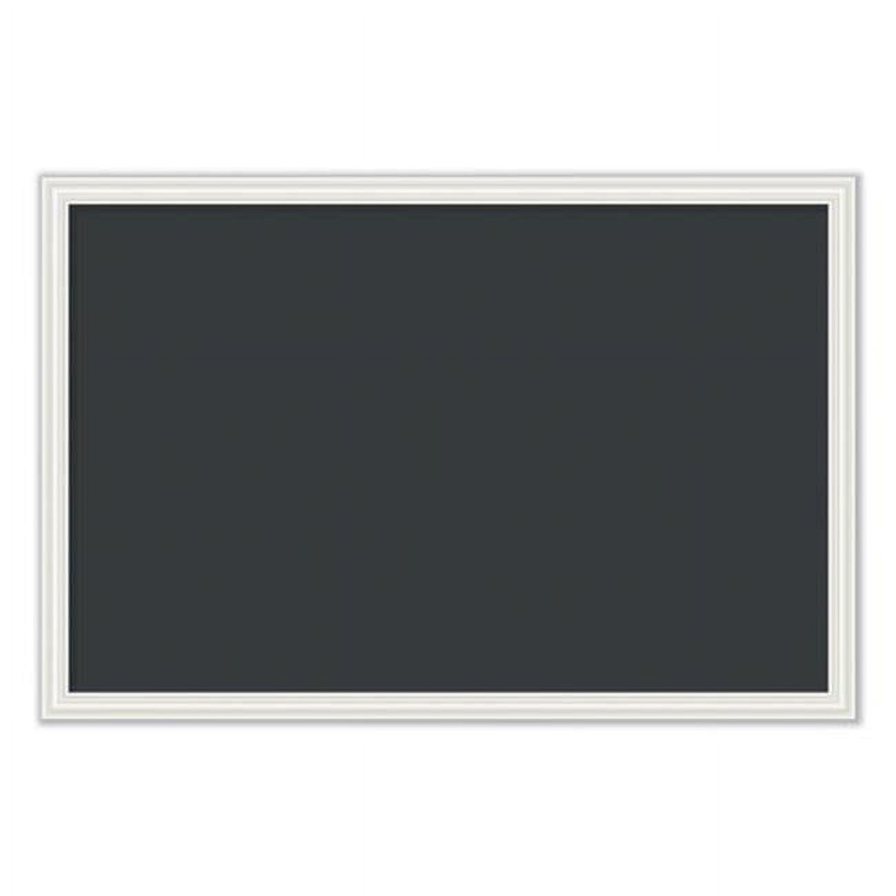 30 x 20 Inch Black Magnetic Chalkboard with White MDF Frame