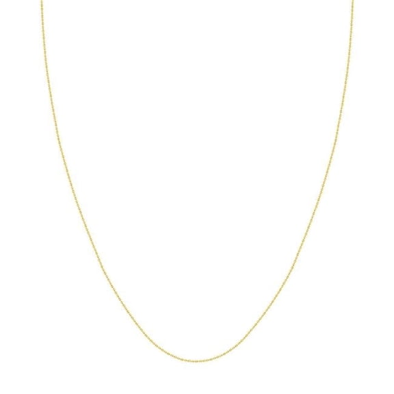 UBS015007745-14Y-22 14K Yellow Gold Adjustable Cable Chain Necklace - 0.9 mm - Slider Bead Lock