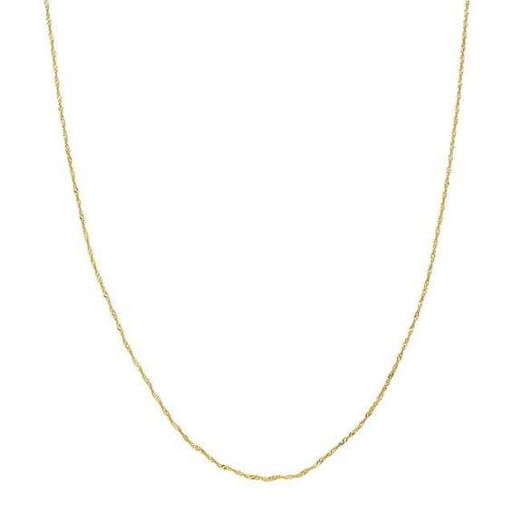 UBS016002226-14Y-18 14K Yellow Gold Singapore Chain - 1.15 mm - Spring Ring Lock
