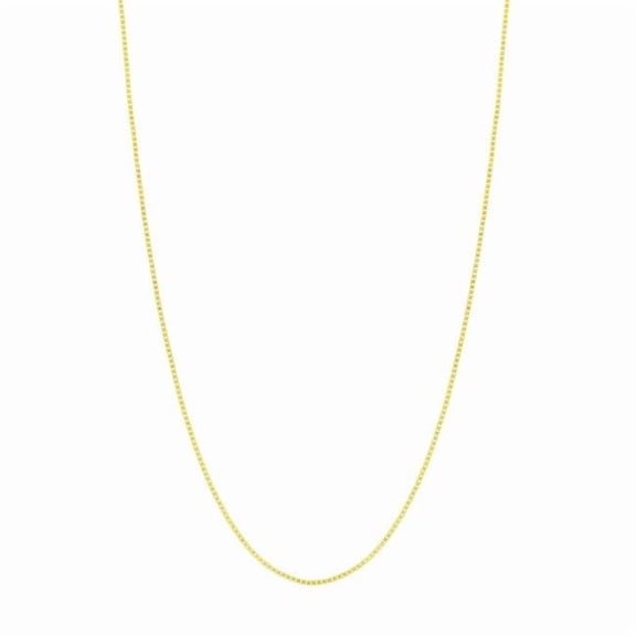 UBS016005834-14B-18 14K White Gold Adjustable Box Chain - 0.66 mm - Lobster Lock