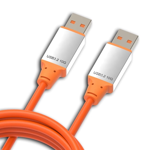 UBSWF-10ft (3M) USB 3.2 Gen 2 A-A Male to Male Cable - 10Gbps High Speed, Orange Cable
