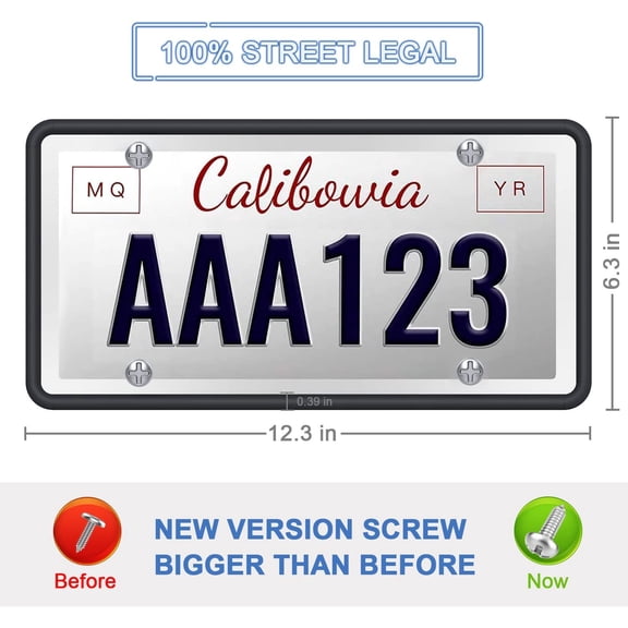 UBSWF-2 Pack Silicone License Plate Frame, Front Back License Plate Cover, License Plate Bracket Holder Rust-Proof, Rattle-Proof, Weather-Proof for US and CA Standard Car (Grey)