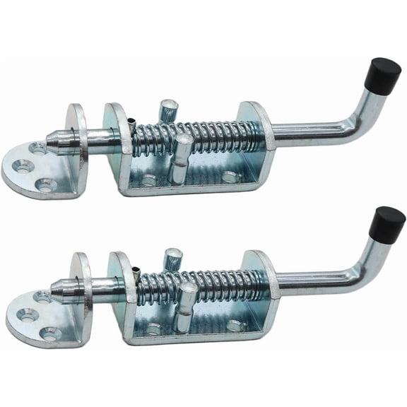 UBSWF-2 Packs 6.5 Inch Heavy Duty Spring Loaded Latch Pin, Sliding Barrel Bolt Door Lock for Chests/Cabinets/Utility Trailer Gate, 2mm Thickened Interior and Outdoor Latch