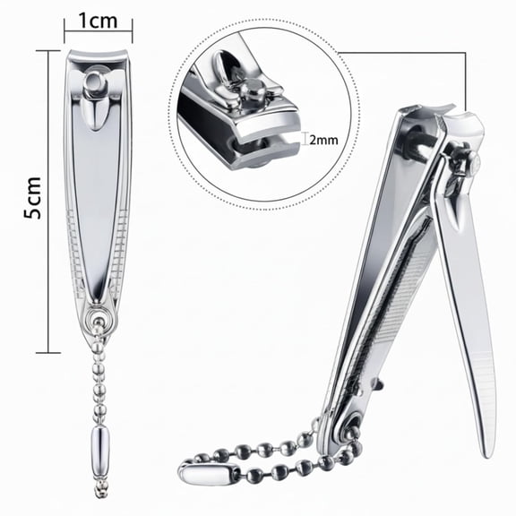UBSWF-24 Pcs Small Stainless Nail Clippers Set Fingernail and Toenail Clippers Bulk with File Pedicure Flat Portable Travel Manicure Care Tool Cutter for Women Men Homeless (Silver)