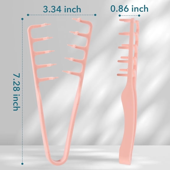 UBSWF-3PCS Texture Combs,Texturizing Styling Comb,Hair Beard Grooming Bristle Brush,Wide & Fine-Tooth Volumizing Hair Styling Tool, Anti-Frizz Fluffy Hairbrush Barber Magic Comb for Men (Pink)
