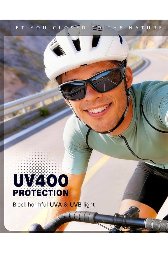 -4 Pack Polarized Sunglasses-Men Sports Sun-glasses: Mens Sunglasses UV Protection for Fishing Driving Cycling