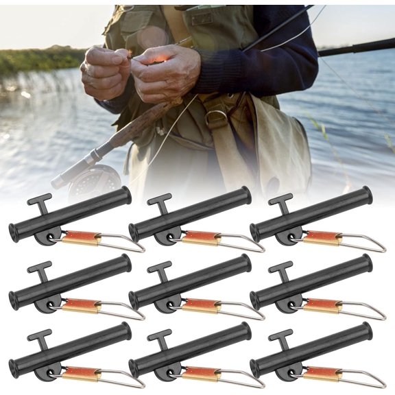 UBSWF-40pcs Sinker Slide Slider with Metal Snaps ABS Slider Clip Outdoor Accessories for Boat, Beach(Black,Red)