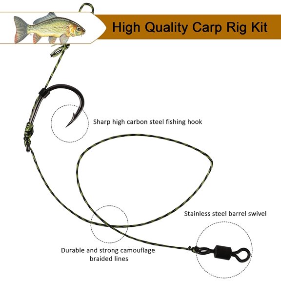 UBSWF-41PCS/151PCS Carp Fishing Hair Rigs Baits Carp Rigs Kit Fishing Equipment Accessories