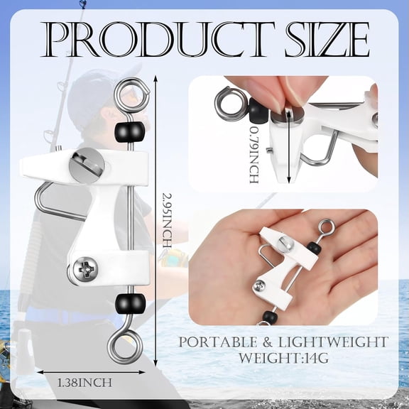 UBSWF-6 Pcs Outrigger Release Clips Downrigger Release Clips with Adjustable Tension Planer Board Clips Downrigger Fishing Kite for Trolling Offshore Fishing Accessories