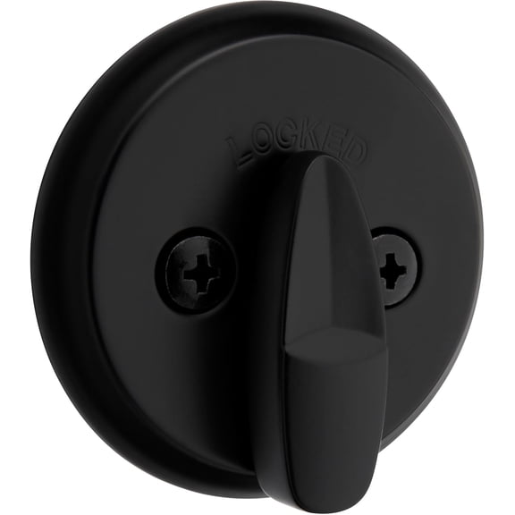 UBSWF-817 Deadbolt Lock, Matte Black Round Exterior Keyed Front Entry Door, Pick Resistant SmartKey Rekey Security, Single Cylinder Dead Bolt, with Microban Protection