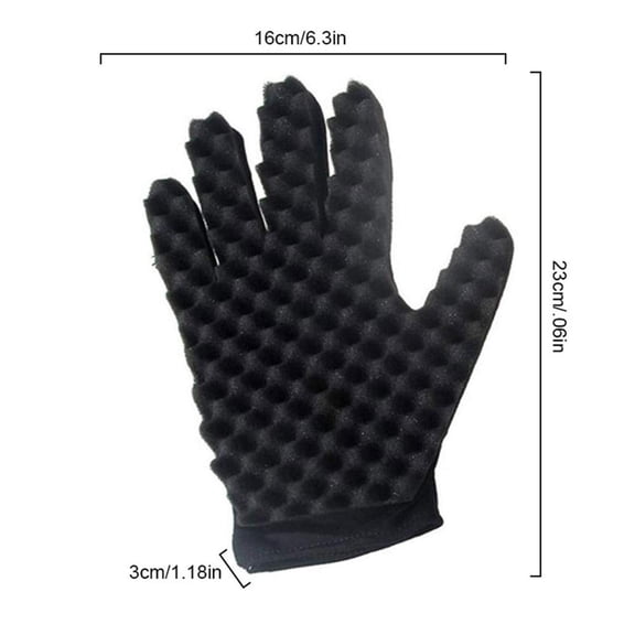 UBSWF-Airlxf Magic Curly Sponge Gloves - Curl Hair Wave Tutorial for Barbers, Twist Brush Styling Tool and Hair Brush