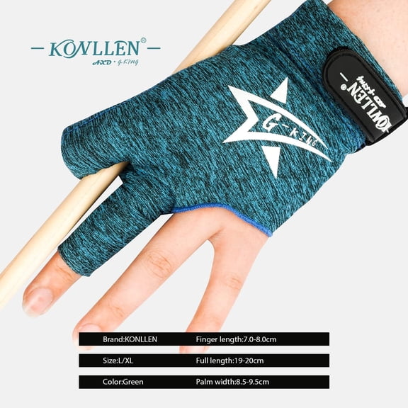 UBSWF-Billiards Gloves for Left Hand/Right Hand L/XL Pool Gloves Professional Non-Slip Adjustable Breathable Snooker Gloves Popular Sizes for Men & Women
