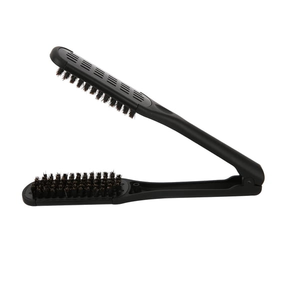 UBSWF-Boar Bristle Hair Brush, Double Sided, Oblong, for Dry Straight Hair, Unisex