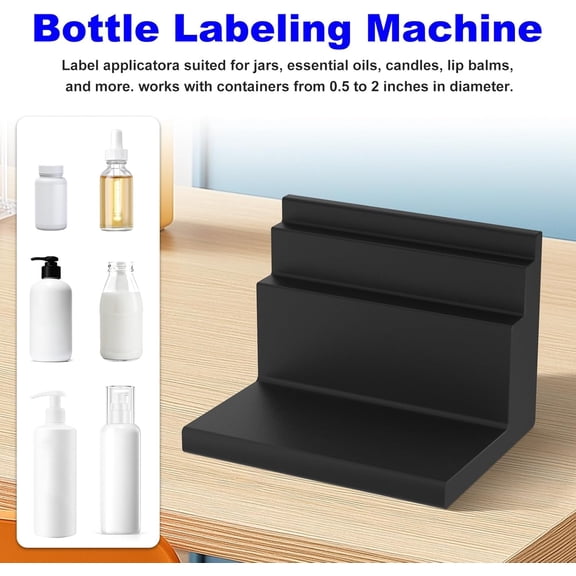 UBSWF-Bottle Labeling Machine, Labeling Wizard Tool, for Jars, Essential Oils, Candles, Lip Balms Label. (Black)