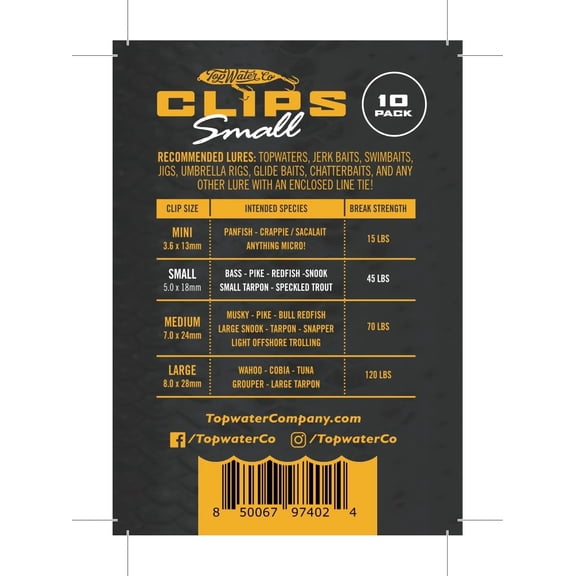 UBSWF-Co. Fishing Speed Clips - Durable Stainless Steel, Fast Lure Connector (Multiple Sizes)