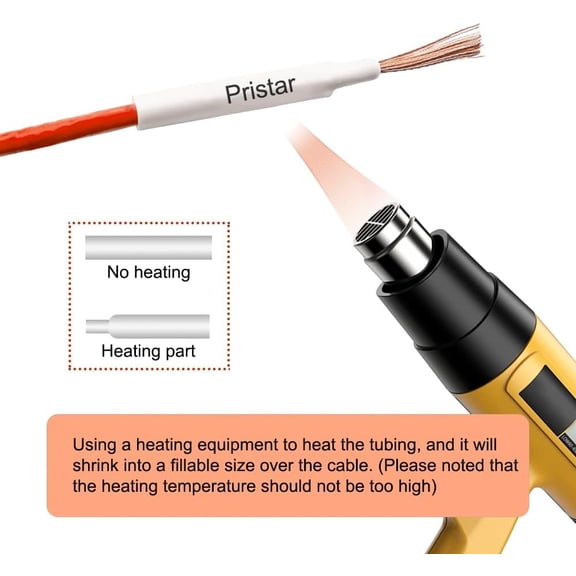 UBSWF-Compatible Label Tape Replacement for Brother Heat Shrink Tube HSe-231 Hse231 11.7mm 0.46" Black on White for Brother Label Maker PT-E300 PT-H300 PT-E500 PT-E550W PT-P750WVP PTE800W, 3-Pack