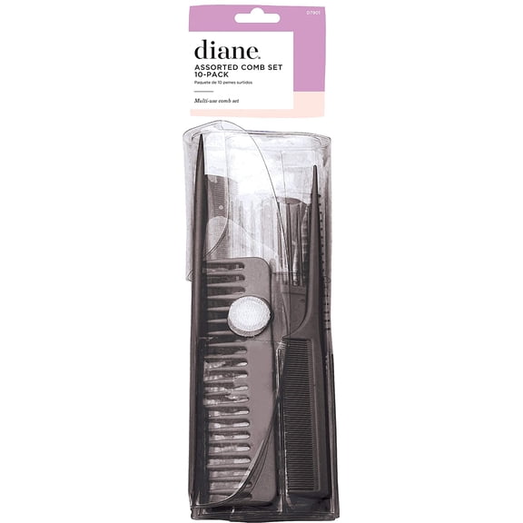 UBSWF-D7901 Assorted Comb Kit - 10 PC Set (Black)