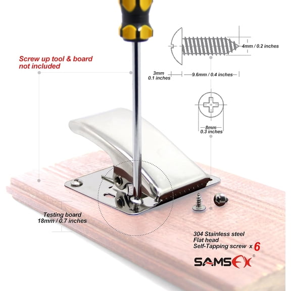 UBSWF-Fish Cleaning Board Tools Fillet Clamp w/Screws Deep-Jaw Fish Tail Clip Board for Scaling Table Bait (Fish Clamp)