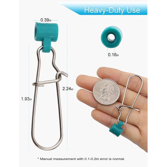 UBSWF-Fishing Line Sinker Slides Catfishing Rig, Saltwater Heavy Duty Sinker Weights Connector with Duo Lock Snaps