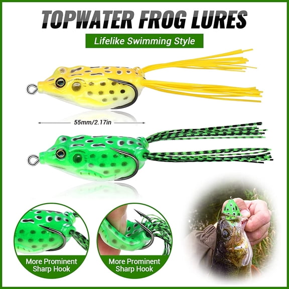 UBSWF-Fishing Lures, All-in-One Fishing Tackle Box with Tackle Included, Fishing Gear Lure Bait Accessories Kit for Freshwater Bass Trout, Ideal Fishing Gifts for Men, Father & Beginners