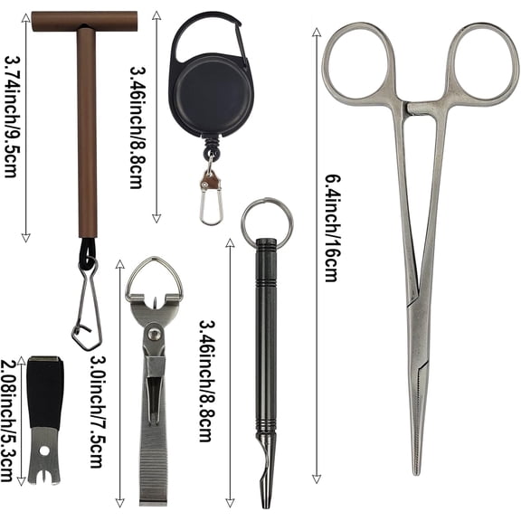 UBSWF-Fly Fishing Accessories Fly Fishing Tools Kit, Fishing Knot Tool and Line Clipper with Retractor