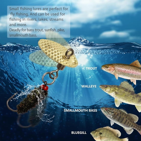 UBSWF-Fly Fishing Lures Fly Fishing Flies Wet Fishing Flies Fishing Lures Fishing Spinner for Bass Sunfish Pike Trout 5PCS/10PCS