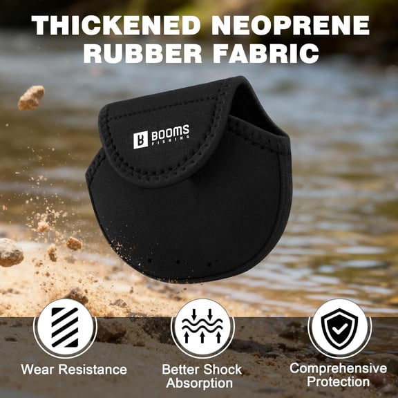 UBSWF-Fly Reel Case, Neoprene Fly Fishing Reel Cover with Hook Loop Closure - Fits Reels on Fishing Rod, Reels Storage Case Pouch Accessories for Fisherman, RC6 S/M/L