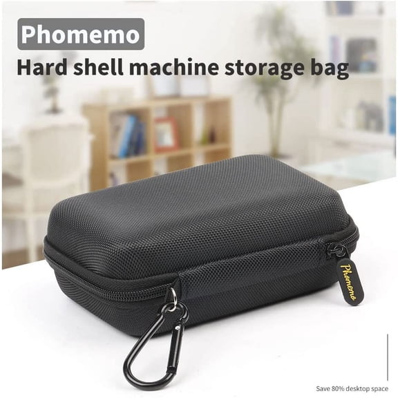 UBSWF-Hard Carry Label Printer Case- Mini Label Maker Cover D30/P21/M110/M02/T02 Bluetooth Label Maker, Black