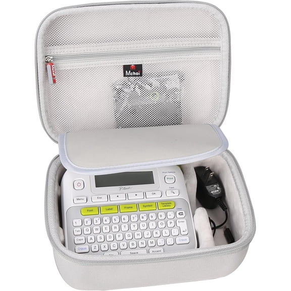UBSWF-Hard Portable Case Suitable for Brother P-Touch PTD210/PTD220 Label Maker, Shockproof Label Maker Protective Case (Grey)