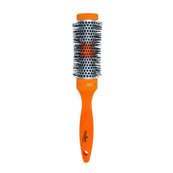 UBSWF-Hot Flash Ceramic Round Brush 2.5" | Anti-Static Nylon Bristles | Ceramic-Coated Aluminum Barrel for Faster Drying Time | Soft Touch Ergnomic Handle