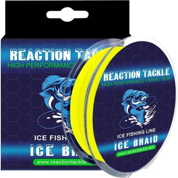UBSWF-Ice Braid 8 Strand Braided Ice Fishing Line, Tip-Up Line, Zero Stretch Zero Memory Abrasion Resistant Cold Water Braid, 150 Yard Spool