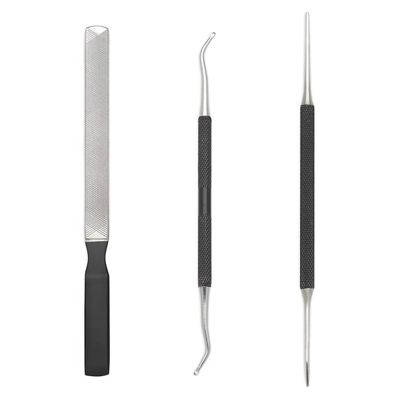 UBSWF-Ingrown Toenail Tool Kit for Men and Women Ingrowing Toe Nail Lifter, Rounded File and Metal Fingernail File for Manicure Pedicure Foot Care  Heavy Duty Surgical Grade Steel