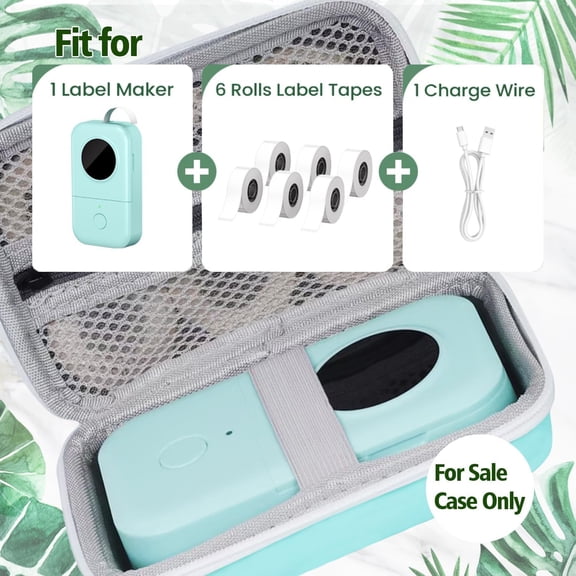UBSWF-Label Maker Case Compatible with Phomemo D30 /Nelko P21/ JADENS D110/ NIIMBOT D11/D110/ Memoking T02 Label Maker Machine, Label Printer Storage Bag, Hard Shell Protective Travel Cover (Bag Only