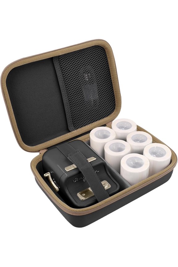 -Label Printer Case Compatible with NIIMBOT B21/B1/B21 Pro/B1 Pro/B2 Pro Label Maker Thermal Label Printer and 2 inch Label Paper(Black Case)