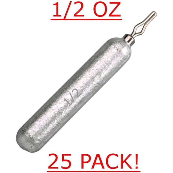 UBSWF-Lead Drop Shot Weights for Bass Fishing - Freshwater & Saltwater - Skinny Pencil Shaped Sinkers for Drop Shot Rig