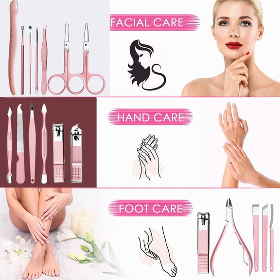 UBSWF-Manicure Sets For Women Gift Manicure set Prosesional, Nail Clippers Manicure Kit Pedicure Kit 18 in 1 Luxury Manicure Pedicure Set kit Travel Gifts Choice for Women Mother Men