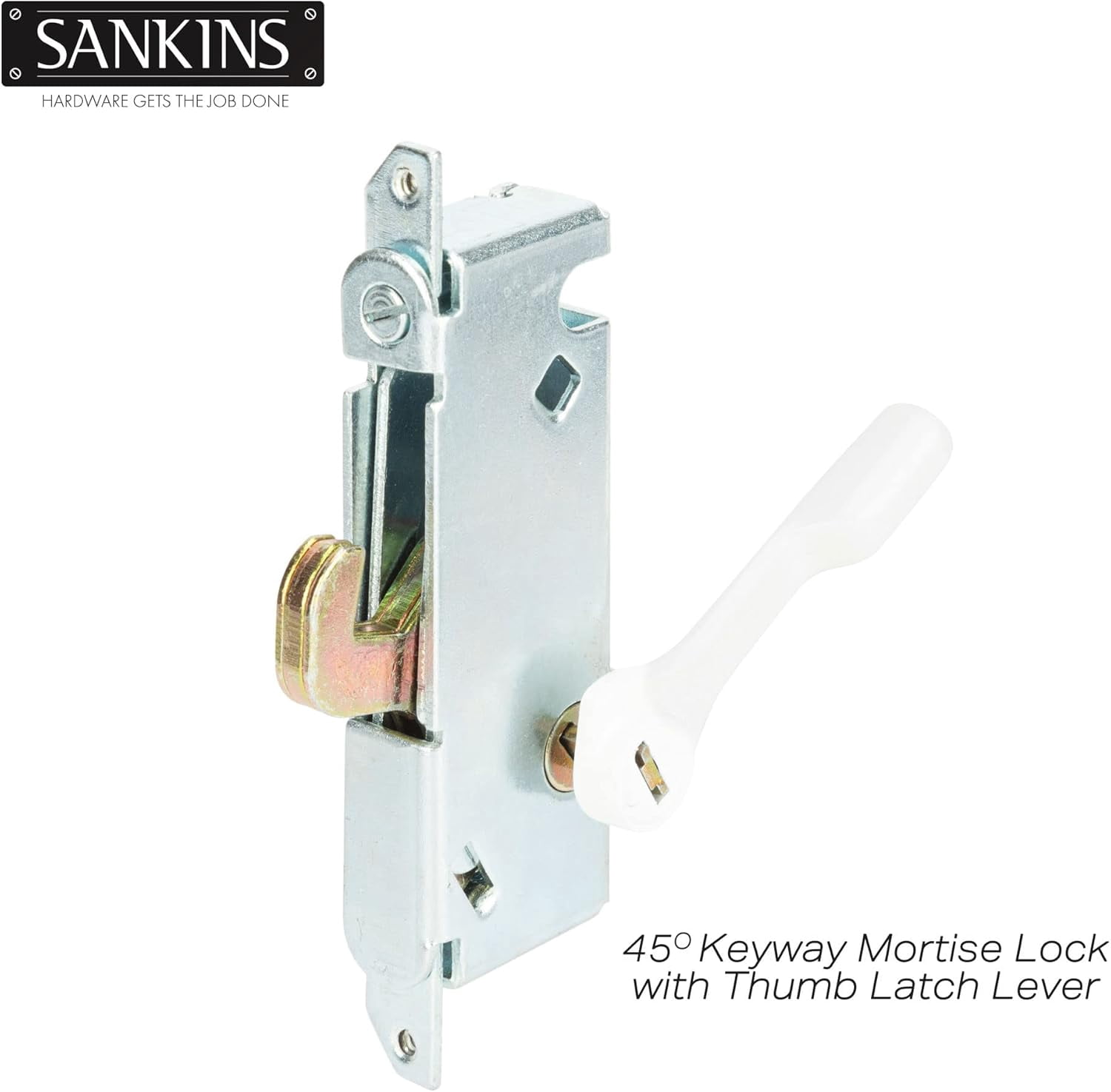 Spring Loaded Keyway UBSWF-Mortise Lock with White Latch Lever, Adjustable Spring-Loaded ...