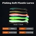 UBSWF-Paddle Tail Swimbaits, 50 PCS Ribbed 3 Inchs Soft Plastic Fishing ...