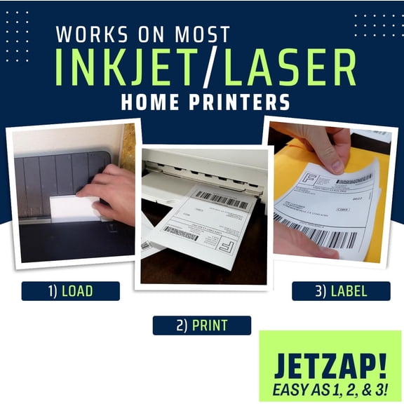 UBSWF-Pre-Cut 4x6 Shipping Labels | Work on Most Inkjet and Laser Printers | Just Load & Print | USPS UPS FedEx for Home Printers | 300 Pack