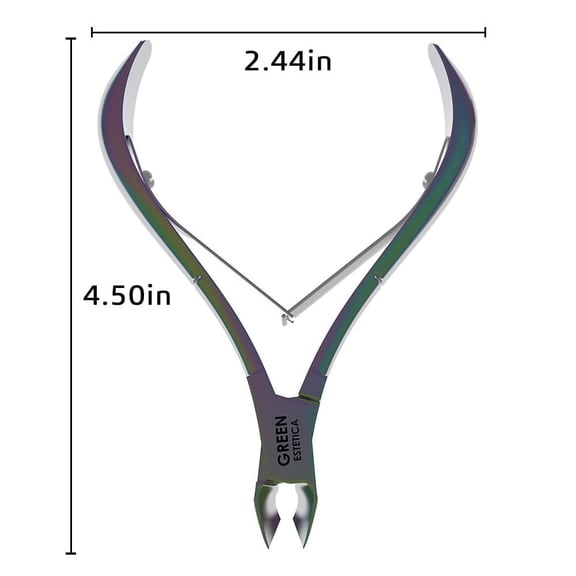 UBSWF-Professional Cuticle Trimmer Nail Cuticle Cutter Stainless Steel Cuticle Nippers with Sharp Blades of Cuticle Remover Clippers Manicure Tools Double Spring - Pedicure Nail Tools (Multi Color -