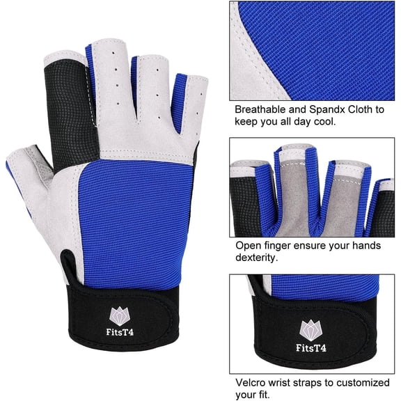 UBSWF-Sailing Gloves 3/4 Finger and Grip Great for Sailing, Yachting, Paddling, Kayaking, Fishing, Dinghying Water Sports for Men and Women