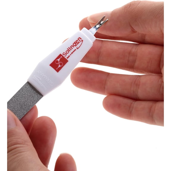 UBSWF-Sapphire Nail File & Cuticle Trimmer  Dual-Sided Professional Nail File for Fingernails & Toenails  Durable German Steel 2-in-1 Manicure Tool (Smal Size)