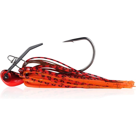 UBSWF-Slobberknocker and Power Stinger Kit, Fire Craw, 1/2 oz., Innovative Design Drives Consistent Vibration Through Entire Trailer, Jig and Swimbait for Bass Fishing, Equipped with Fusion19 Hook