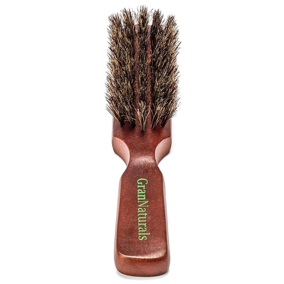 UBSWF-Soft Bristle Hair Brush for Men - Boar Bristle Brush for Styling Beards, Fades, Smoothing Hair and Waves - Natural Wooden Hairbrush