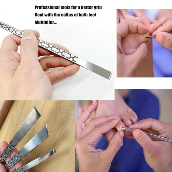 UBSWF-Stainless steel ingrown toenail pedicure knife set,professional foot skin scraper repair sharp blade kit for nail corn callus paronychia treatment. (1)