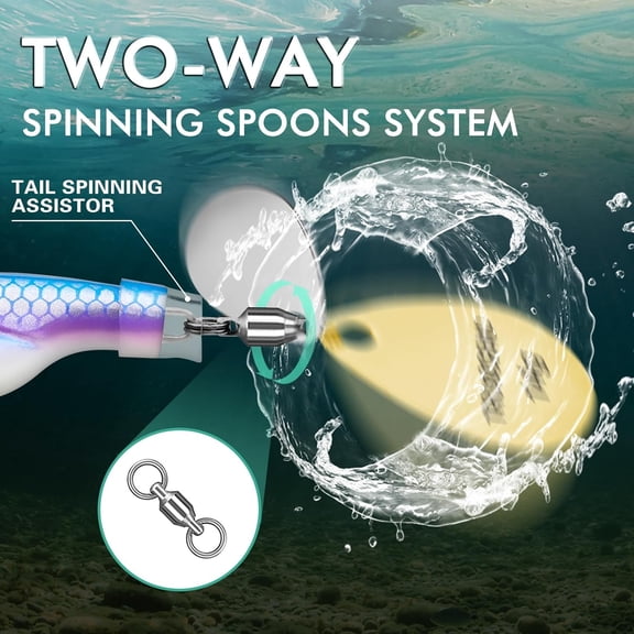 UBSWF-Swim or Jig Fishing Spinner Baits for Freshwater and Saltwater, Rooster Tail Fishing Lures for Trout Bass Walleye Crappie Salmon Pike, Blade Bait with Copper Blade